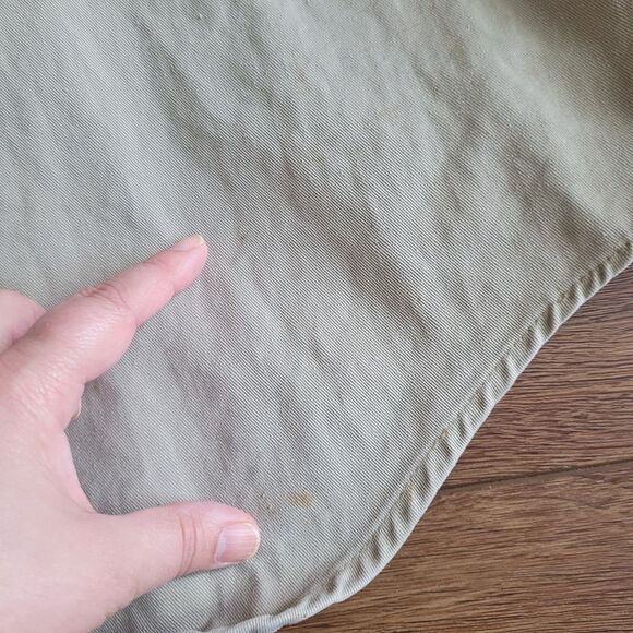 Vintage BB Brand Shirt Mens 20 2XL ? Khaki Twill Button Up Work Pockets USA Flaw - Picture 11 of 16